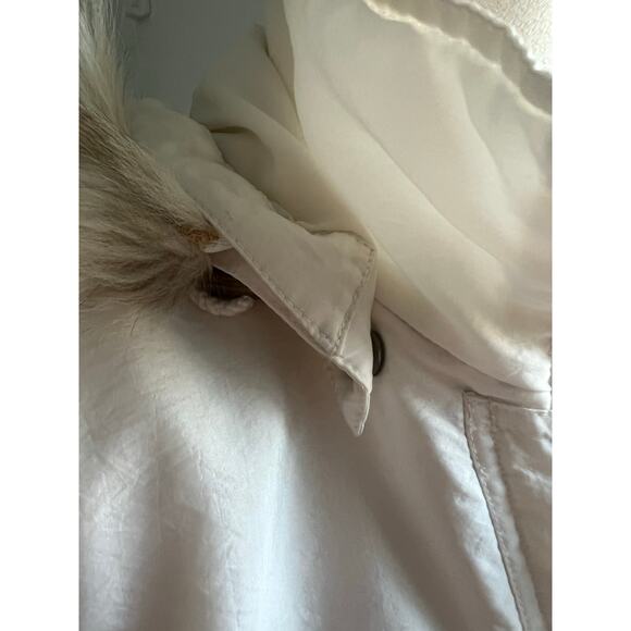 London Fog Ltd White Fur Lined Detachable Hood and Lining Winter Puffer Jacket M - Picture 7 of 11
